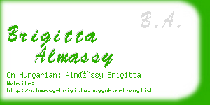 brigitta almassy business card